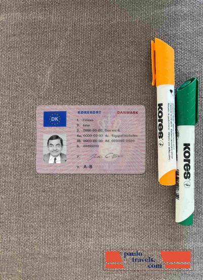 Denmark driving license (1997   2013)photolook  FRONT PSD template